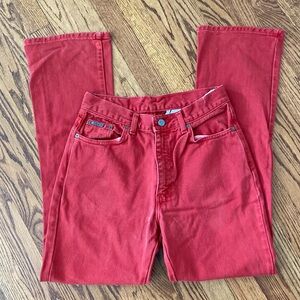 Red Calvin Klein jeans